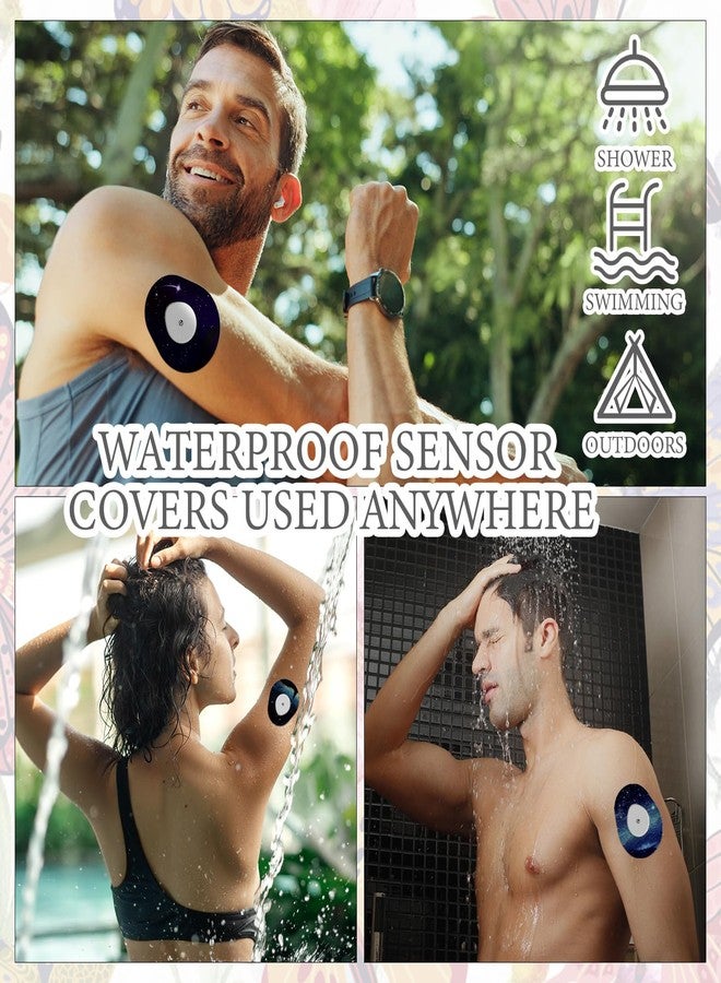 FuWeave عبوة من 36 لاصقة من FuWeave بتصميم سماء مرصعة بالنجوم، متوافقة مع أغطية Dexcom G7 المقاومة للماء والعرق، وأغطية حماية ملونة لأجهزة مراقبة الجلوكوز المستمرة. شريط لاصق مقسم. - Image 5